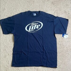 NWT Navy Blue Miller Lite Short Sleeve Tee